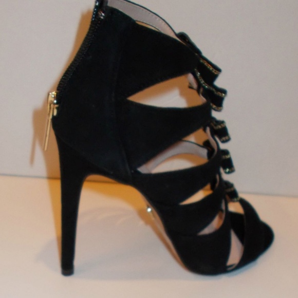 VS COLIN STUART Black Suede Gladiator Sz 7 - Picture 6 of 7